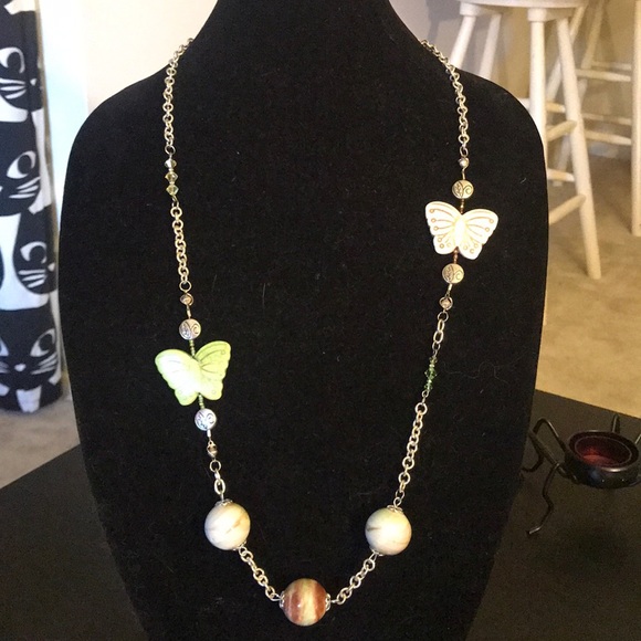 Hand Crafted Jewelry - butterfly necklace handcrafted